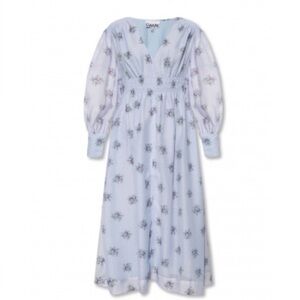 Ganni blue floral dress size 2 excellent condition smoke and pet free